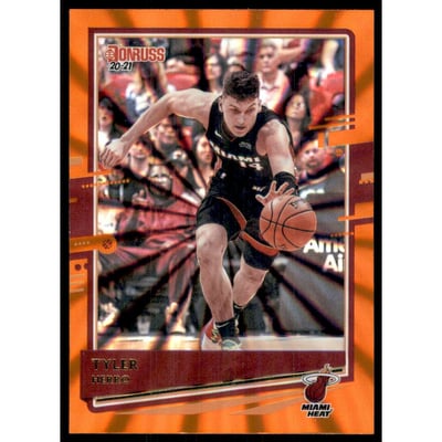 2020-21 Donruss Holo Orange Laser #187 Tyler Herro