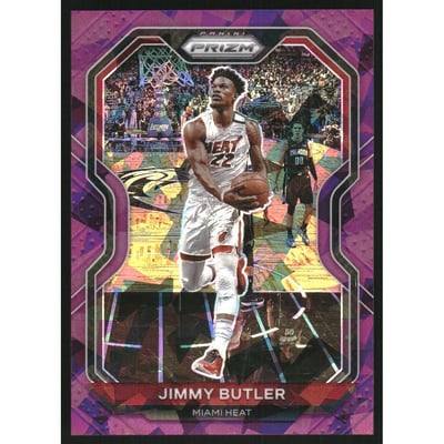 2020-21 Panini Prizm Prizms Purple Ice #137 Jimmy Butler
