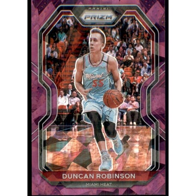 2020-21 Panini Prizm Prizms Purple Ice #181 Duncan Robinson