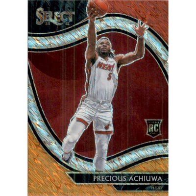 2020-21 Select Prizms Red White Orange Shimmer #281 Precious Achiuwa