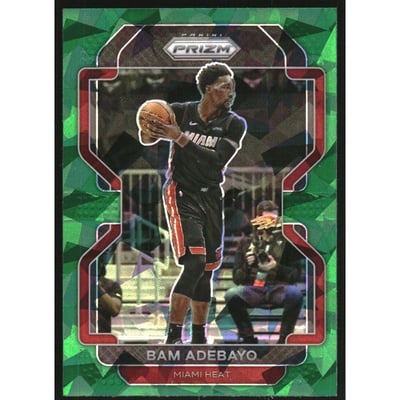 2021-22 Panini Prizm Prizms Green Ice #228 Bam Adebayo