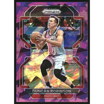 2021-22 Panini Prizm Prizms Purple Ice #81 Duncan Robinson