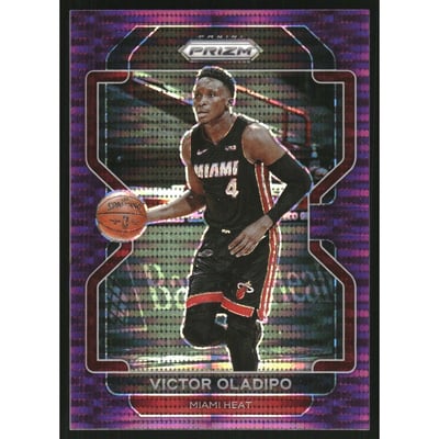 2021-22 Panini Prizm Prizms Purple Pulsar #24 Victor Oladipo