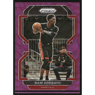 2021-22 Panini Prizm Prizms Purple Wave #228 Bam Adebayo