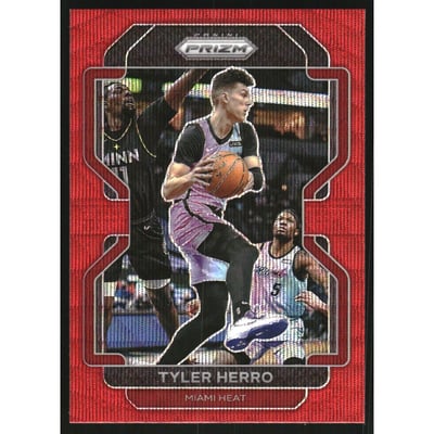 2021-22 Panini Prizm Prizms Ruby Wave #227 Tyler Herro