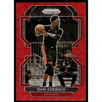 2021-22 Panini Prizm Prizms Ruby Wave #228 Bam Adebayo