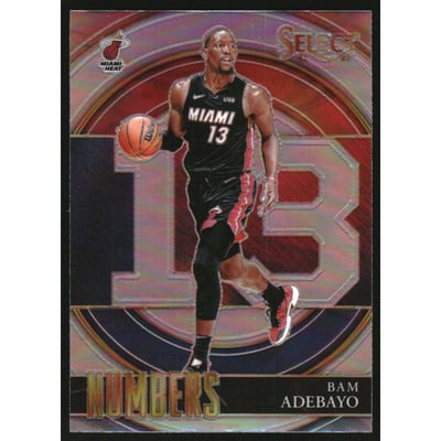 2021-22 Select Numbers Prizms Silver #4 Bam Adebayo