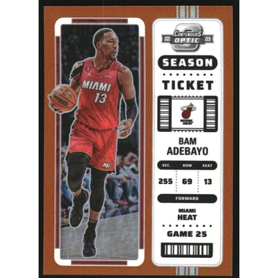 2022-23 Panini Contenders Optic Orange #39 Bam Adebayo