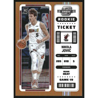 2022-23 Panini Contenders Optic Rookies Orange #16 Nikola Jovic