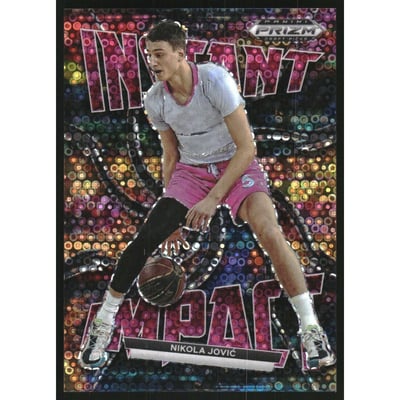 2022-23 Panini Prizm Draft Picks Instant Impact Prizms Pink Circles #20 Nikola Jovic