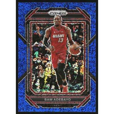2022-23 Panini Prizm Prizm Blue Sparkle #155 Bam Adebayo