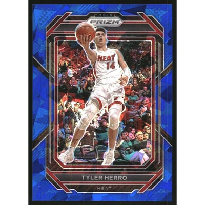 2022-23 Panini Prizm Prizms Blue Ice #166 Tyler Herro