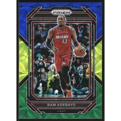 2022-23 Panini Prizm Prizms Choice Blue Yellow and Green #155 Bam Adebayo