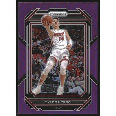 2022-23 Panini Prizm Prizms Purple #166 Tyler Herro