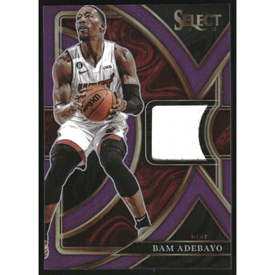 2022-23 Select Selective Swatches Purple Prizms #23 Bam Adebayo