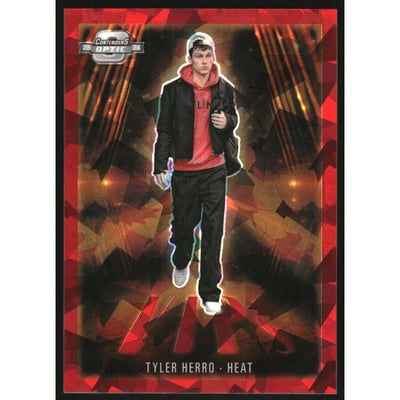 2023-24 Panini Contenders Optic VIP's Red Cracked Ice #17 Tyler Herro