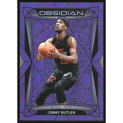 2023-24 Panini Obsidian Electric Etch Purple Flood #43 Jimmy Butler