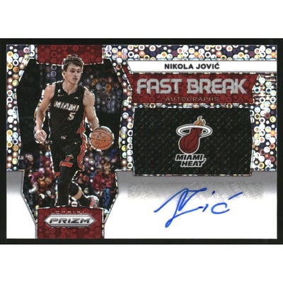 2023-24 Panini Prizm Fast Break Autographs #17 Nikola Jovic