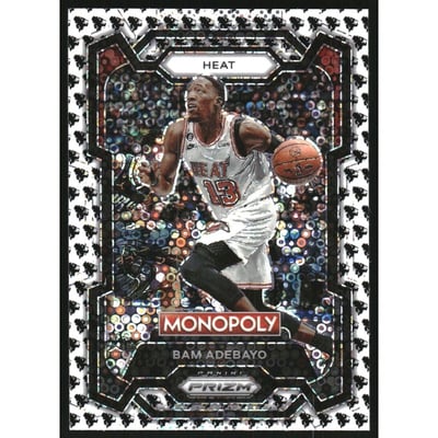 2023-24 Panini Prizm Monopoly Monopoly Man Black and White #47 Bam Adebayo