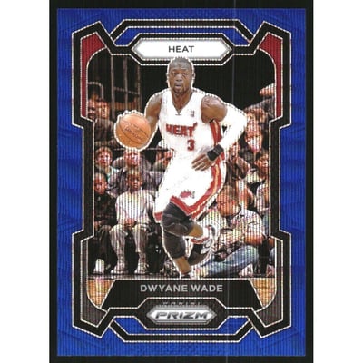 2023-24 Panini Prizm Prizms Blue Wave #182 Dwyane Wade
