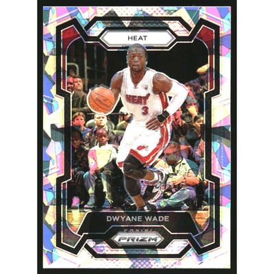2023-24 Panini Prizm Prizms Ice #182 Dwyane Wade