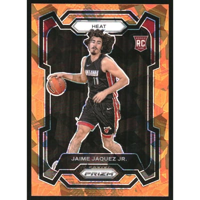 2023-24 Panini Prizm Prizms Orange Ice #137 Jaime Jaquez Jr.