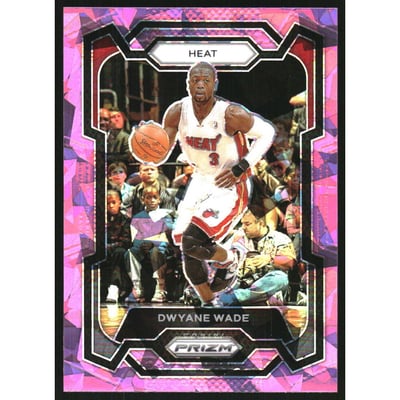 2023-24 Panini Prizm Prizms Pink Ice #182 Dwyane Wade