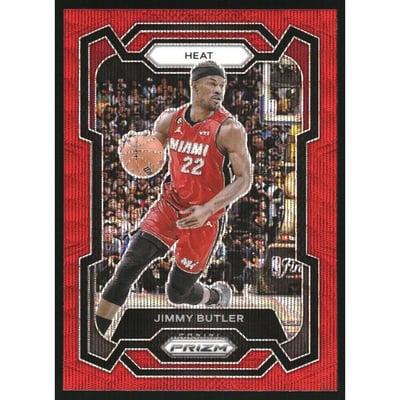 2023-24 Panini Prizm Prizms Ruby Wave #118 Jimmy Butler
