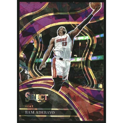 2023-24 Select Prizms Purple Cracked Ice #259 Bam Adebayo