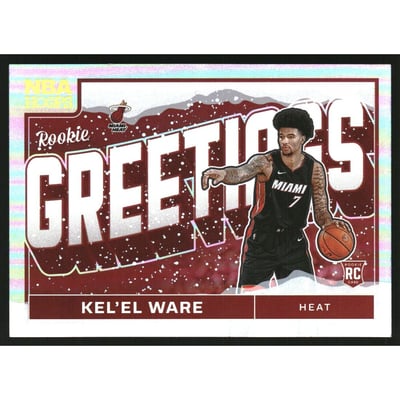 2024-25 Hoops Rookie Greetings Winter Holo #2 Kel'el Ware