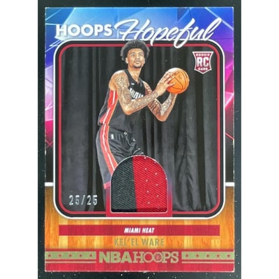 2024-25 Panini Hoops Hopeful Memorabilia Prime #HHM-KWH Kel'el Ware RC /25