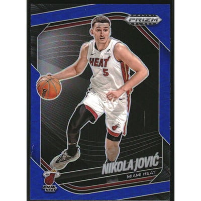 2024-25 Panini Prizm Black Prizms Blue #194 Nikola Jovic