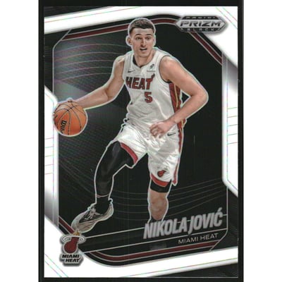 2024-25 Panini Prizm Black Prizms White #194 Nikola Jovic