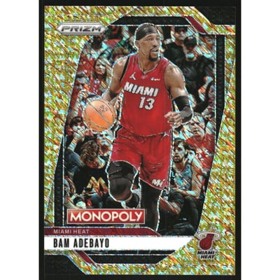 2024-25 Panini Prizm Monopoly Gold Millionaire Shimmer #29 Bam Adebayo