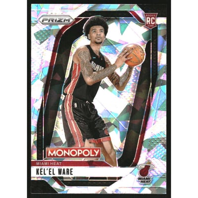 2024-25 Panini Prizm Monopoly White Cracked Ice #30 Kel'el Ware