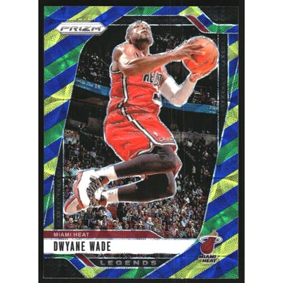 2024-25 Panini Prizm Prizms Choice Blue Yellow and Green #276 Dwyane Wade