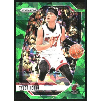 2024-25 Panini Prizm Prizms Green Ice #98 Tyler Herro