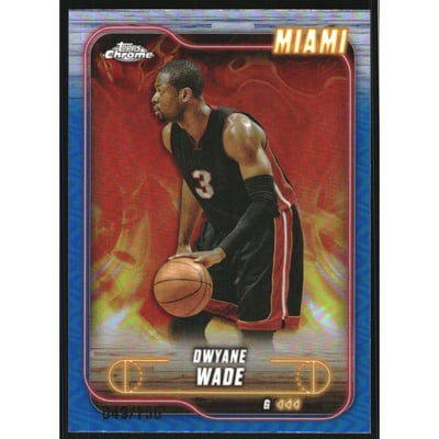 2024-25 Topps Chrome Blue Refractors #13 Dwyane Wade