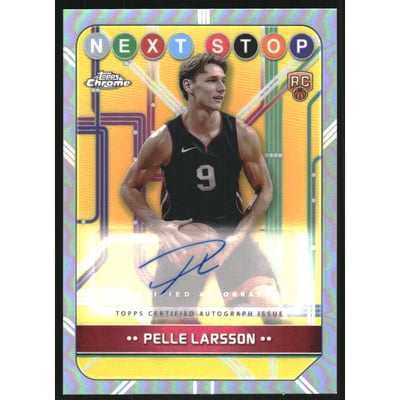 2024-25 Topps Chrome Next Stop Signatures Refractors #NSSPL Pelle Larsson