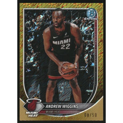 2025-26 Bowman Chrome Gold Shimmer Refractors #BCV170 Andrew Wiggins