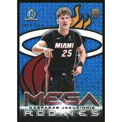 2025-26 Bowman Chrome Mega Rookies Blue Mojo Refractors #MR20 Kasparas Jakucionis