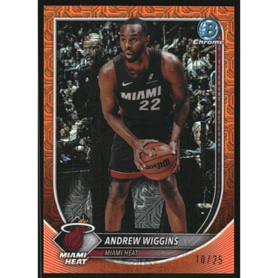 2025-26 Bowman Chrome Orange Mojo Refractors #BCV170 Andrew Wiggins