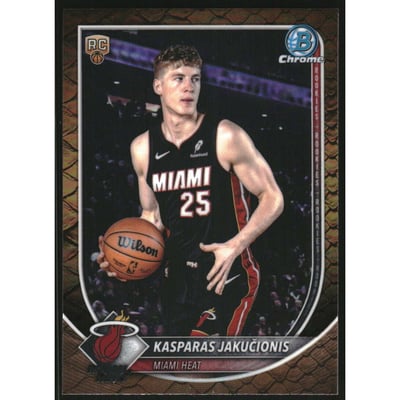 2025-26 Bowman Chrome Reptilian Refractors #BCV20 Kasparas Jakucionis