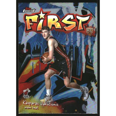2025-26 Finest First Refractors #F20 Kasparas Jakucionis