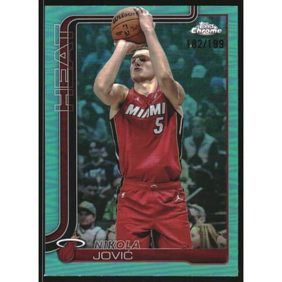 2025-26 Topps Chrome Aqua Refractors #172 Nikola Jovic