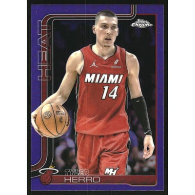2025-26 Topps Chrome Purple Refractors #188 Tyler Herro