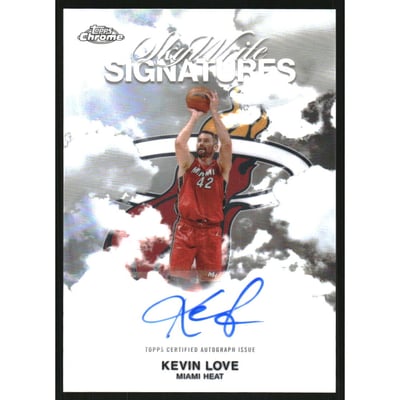 2025-26 Topps Chrome Sky Write Autographs Refractors #SWSKL Kevin Love