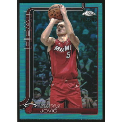2025-26 Topps Chrome Teal Refractors #172 Nikola Jovic