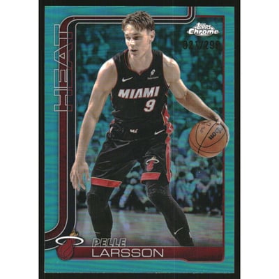 2025-26 Topps Chrome Teal Refractors #189 Pelle Larsson