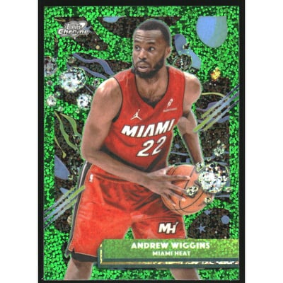 2025-26 Topps Cosmic Chrome Green Space Dust Refractors #117 Andrew Wiggins